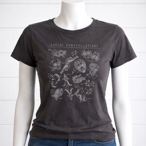 Fifth Sun Black Zodiac Constellations Girls T-Shirt